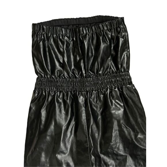 Lovers and Friends Heila Faux Leather Jumpsuit Black Women’s Size Small - Picture 8 of 11